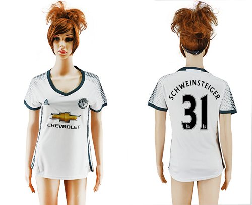 Women's Manchester United #31 Schweinsteiger Sec Away Soccer Club Jersey